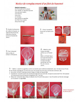 Notice de remplacement d'un filet de  rechange pour Havenet