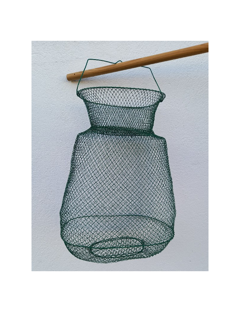 Bourriche maille INOX vert Pliante Ovale 14mm