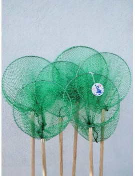 Lot de 6 épuisettes enfants nylon vert 26cm