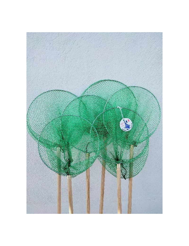 Lot de 6 épuisettes enfants nylon vert 26cm