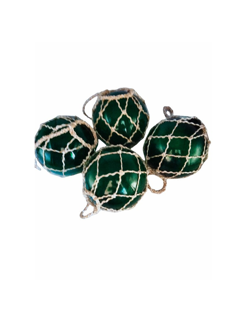 LOT 4 Boules de décoration vertes