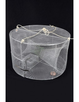 NASSE CYLINDRIQUE POISSON-CHAT Ø 0,8 M - HT 0,4 M - MAILLE 6 MM