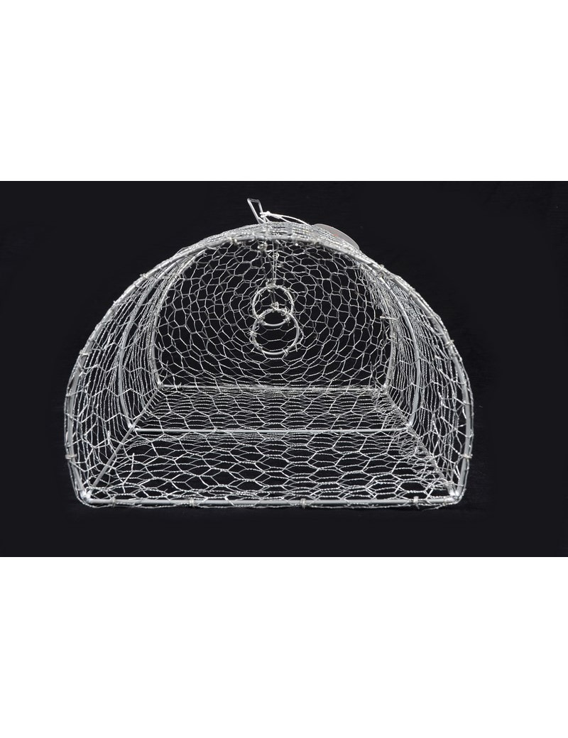 Nasse à Écrevisses Pliable UK Legal - Filet Anti-Rouille Avec Poche à Appât - 90mm Entrée (Protection Loutres)